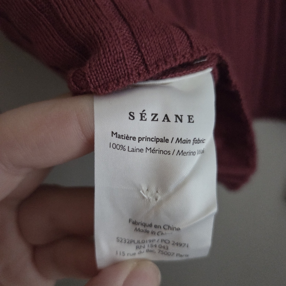 Sezane Maxence Jumper in Rosewood size M NWT - Picture 5 of 7